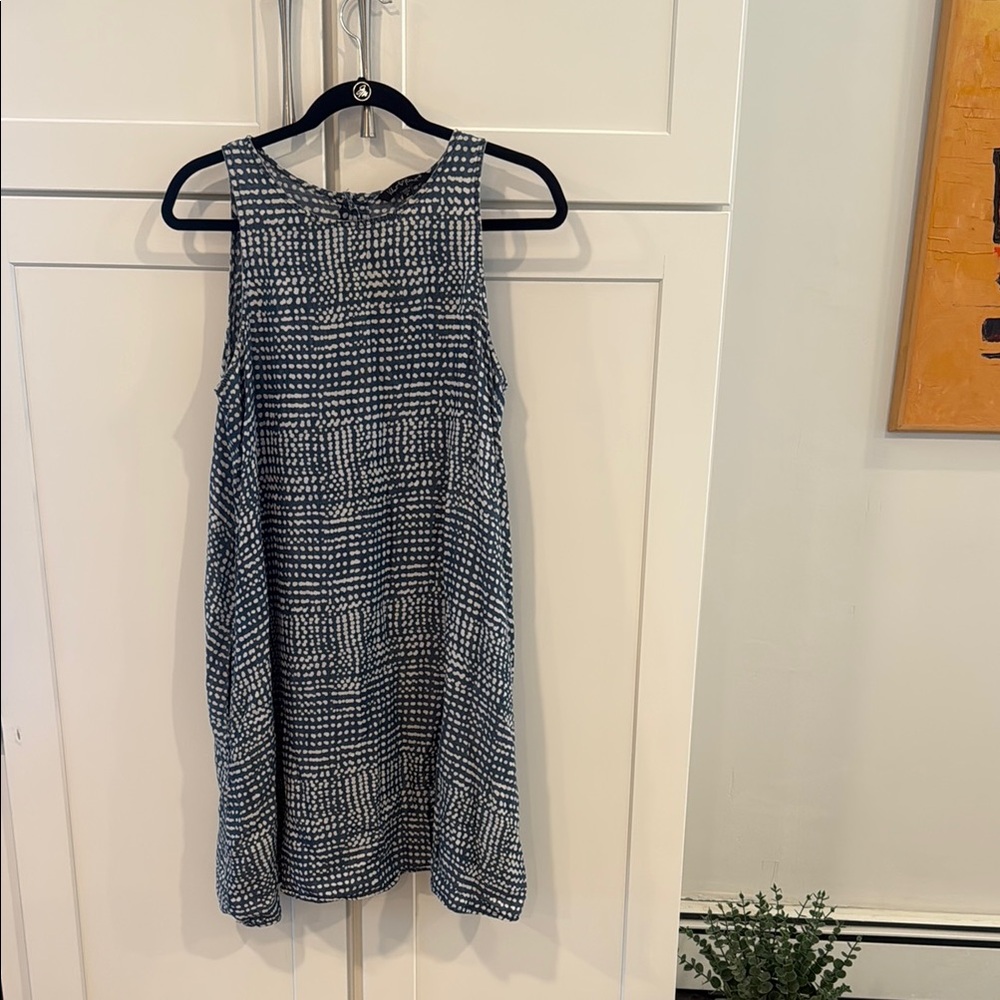 Velvet Heart Black and White Sheath Mini Dress denim like pockets swing medium